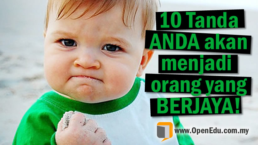 tanda orang berjaya